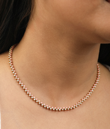 Timeless Sparkle Pink Opal Vermeil Necklace