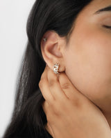 Ethereal Dream Diamond 14k Gold Huggies