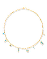 Timeless Sparkle Charms Necklace - Turquoise