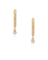 Leila Diamond 14k Gold Huggies