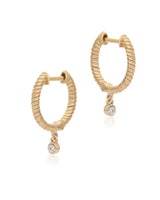 Leila Diamond 14k Gold Huggies