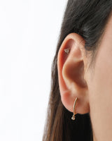 Leila Diamond 14k Gold Huggies