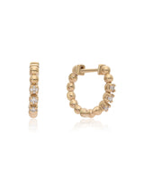 Lulu Diamond 14k Gold Huggies