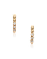 Lulu Diamond 14k Gold Huggies