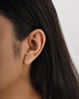 Lulu Diamond 14k Gold Huggies