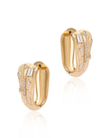 Ethereal Skyline Diamond & 14k Gold Hoops