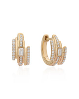 Diamond & 14k Gold Aleyna Huggie Earrings