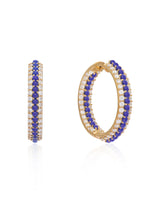 Timeless Sparkle Sunday Lapis Vermeil Hoops