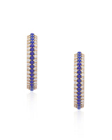 Timeless Sparkle Sunday Lapis Vermeil Hoops