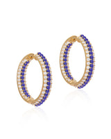 Timeless Sparkle Sunday Lapis Vermeil Hoops