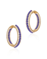 Timeless Sparkle Sunday Lapis Vermeil Hoops