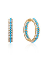 Timeless Sparkle Sunday Turquoise Vermeil Hoops