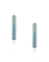 Timeless Sparkle Sunday Turquoise Vermeil Hoops