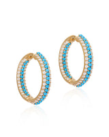 Timeless Sparkle Sunday Turquoise Vermeil Hoops
