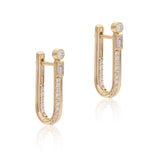 Ethereal Diamond 14k Gold U-Hoops