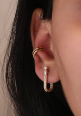 Ethereal Diamond 14k Gold U-Hoops