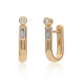 Ethereal Dew Diamond 14k Gold Huggies