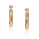 Ethereal Dew Diamond 14k Gold Huggies