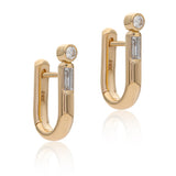 Ethereal Dew Diamond 14k Gold Huggies