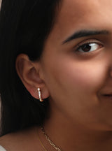 Ethereal Dew Diamond 14k Gold Huggies