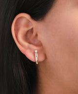 Ethereal Dew Diamond 14k Gold Huggies