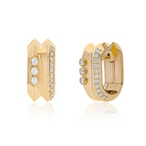 Ethereal Echo Diamond 14k Gold Hoops