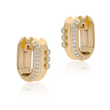 Ethereal Echo Diamond 14k Gold Hoops