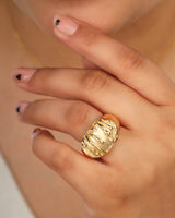 Molten Dome Vermeil Ring
