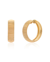 Ridged Dome Vermeil Hoops