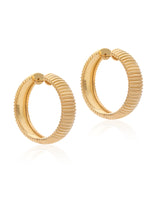 Ridged Dome Vermeil Hoops