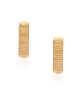 Ridged Dome Vermeil Hoops