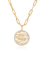 Rivulet Riviera 14k Medallion Necklace