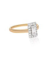Princess Diamond Baguette 14k Gold Ring