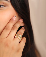 Magma Vermeil Textured Band