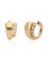 Ethereal Venetian Diamond & Gold Hoops