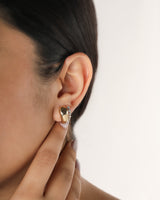 Ethereal Venetian Diamond & Gold Hoops