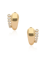 Ethereal Venetian Diamond & Gold Hoops