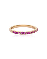 Rose Classic Pink Sapphire & 14k Gold Band