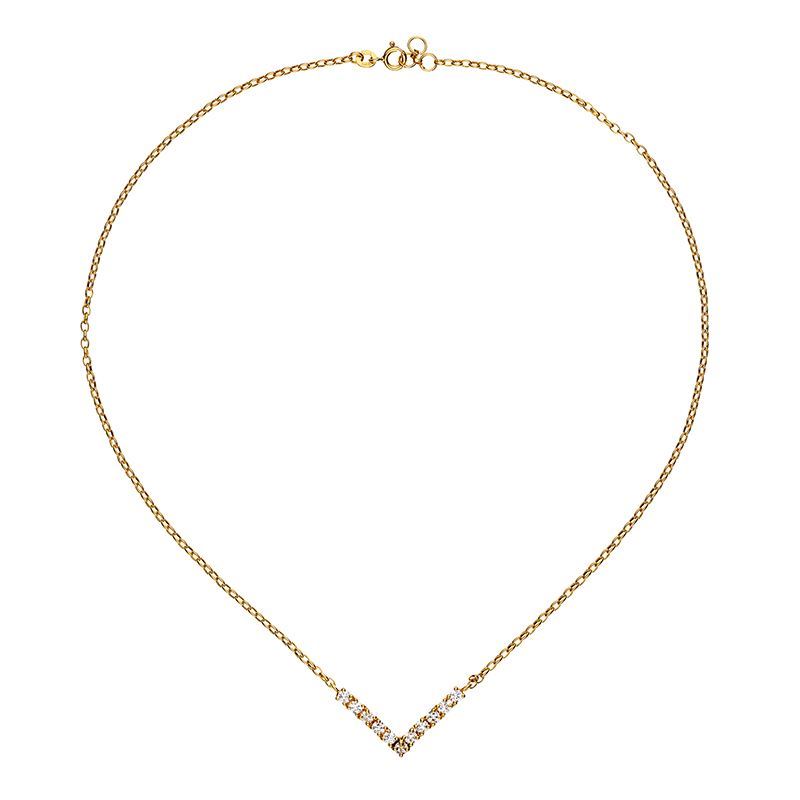 V shaped Pendant Necklace Preeti Sandhu Jewelry