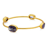 Amethyst Hammered Vermeil Bangle