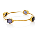 Amethyst Hammered Vermeil Bangle