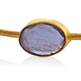 Amethyst Hammered Vermeil Bangle