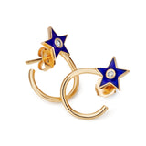 Elektra 14k Gold Enamel Hoops