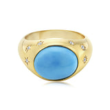 Cora Turquoise Dome Vermeil Ring