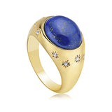 Cora Lapis Dome Vermeil Ring