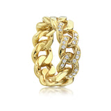 Gigi Curb-chain Vermeil Ring