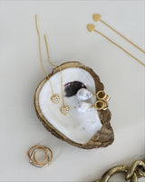 Amore Vermeil Heart Threader Earrings