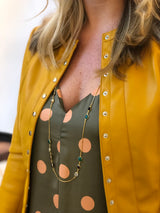 Mosaic Semi-Precious Stone Necklace