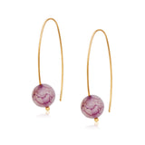 Jewel Gold Hoops - Blush