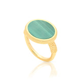 Ara Malachite Vermeil Woven Ring